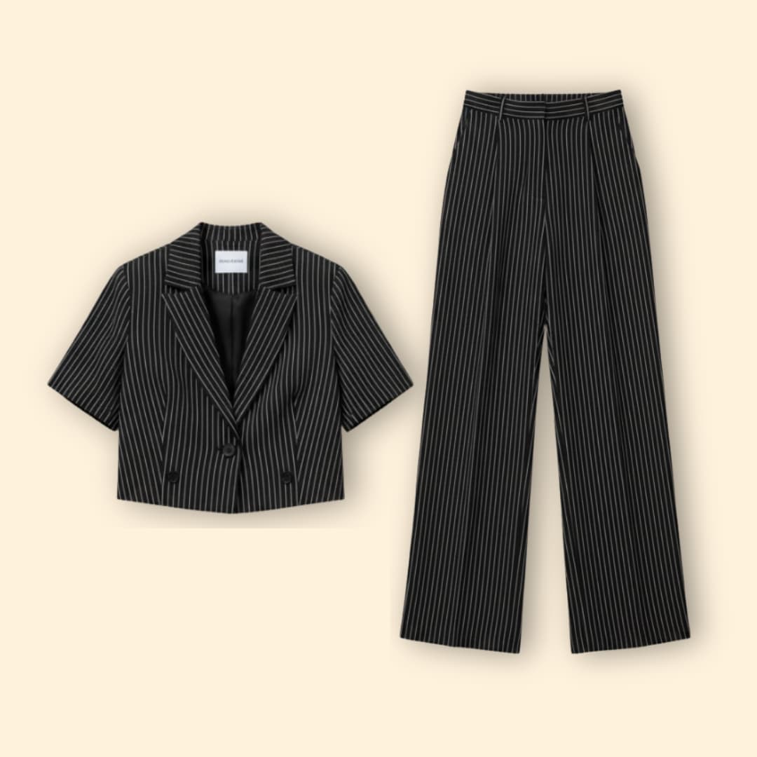 Women’s Blazer Set with Short Sleeves