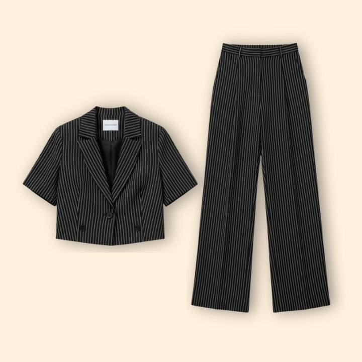 Women’s Blazer Set with Short Sleeves