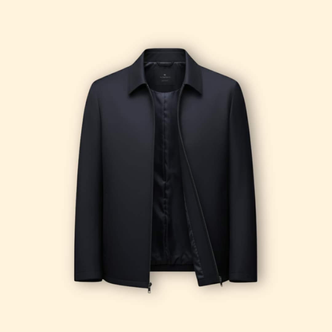 Men’s Jacket with Front Zip Closure
