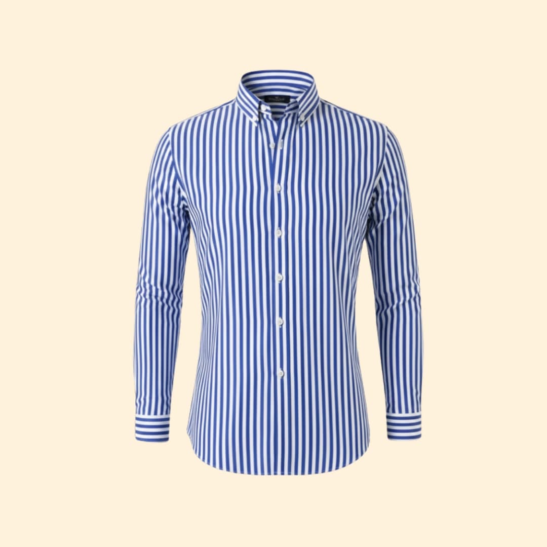 Men’s Button-Down Shirt with Striped Pattern