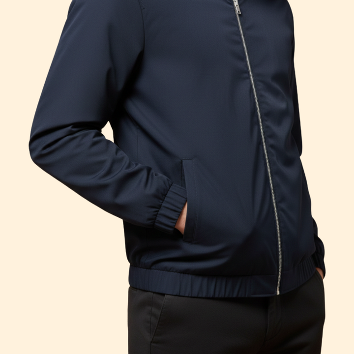 Men’s Bomber Jacket with Elastic Cuffs