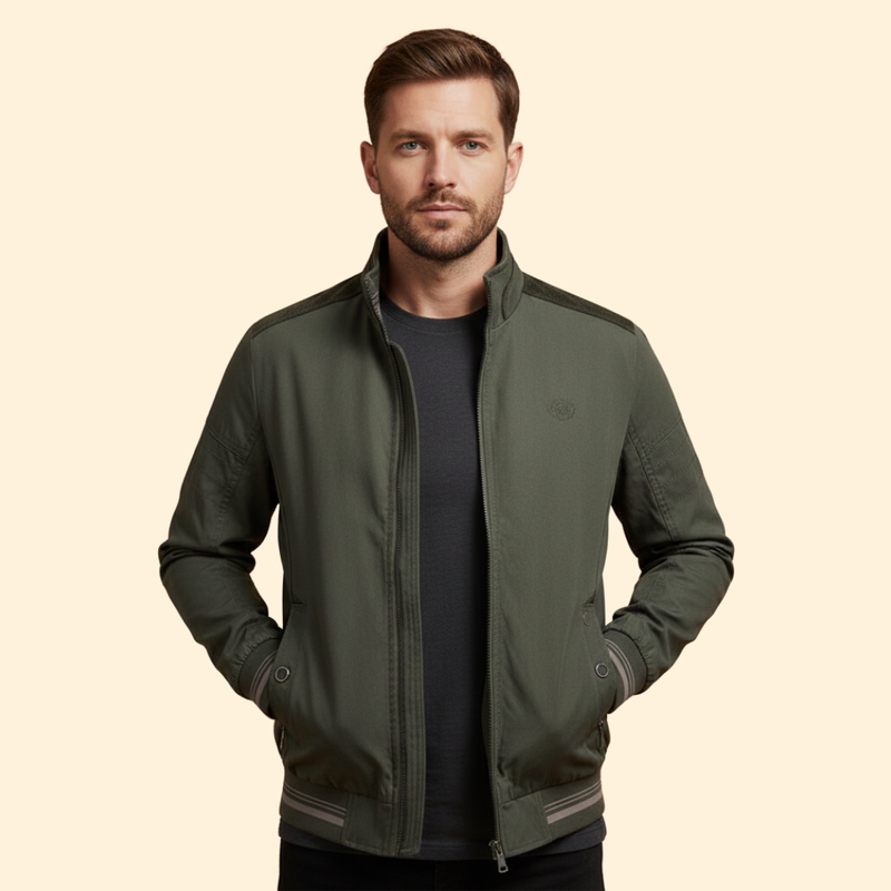 Men’s Bomber Jacket with Zipper Pockets