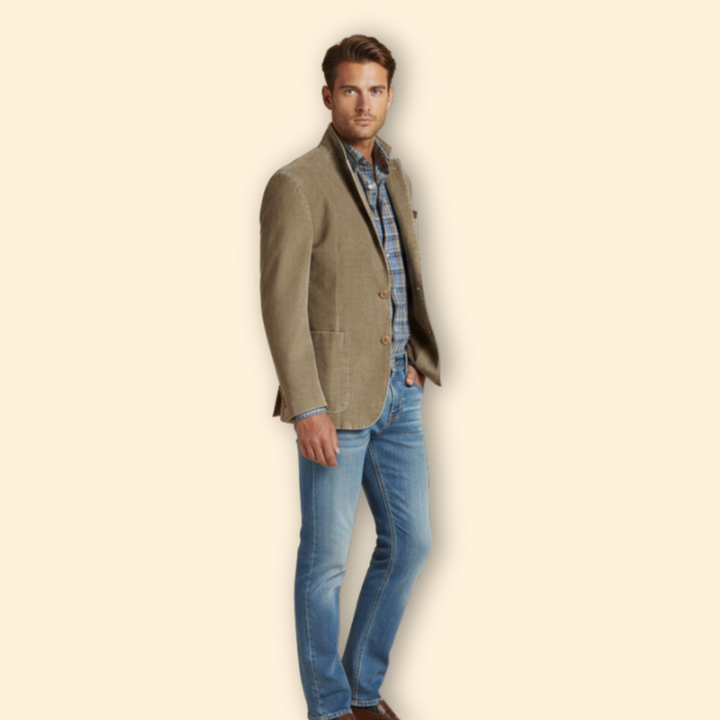 Men’s Button Front Jacket with Lapels