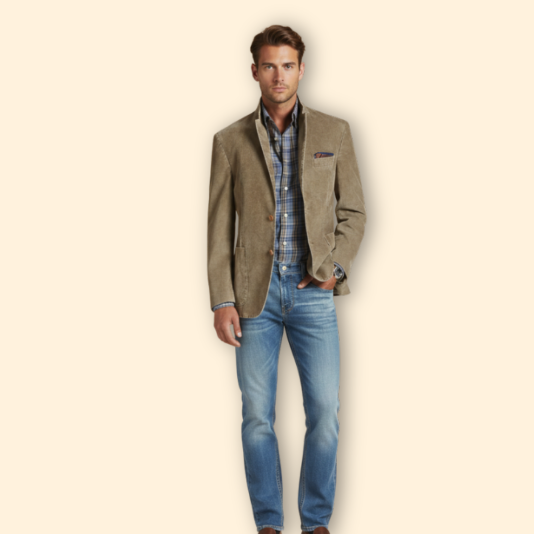 Men’s Button Front Jacket with Lapels