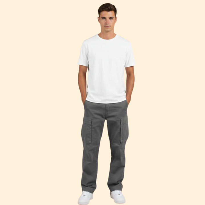 Men’s Cargo Trousers with Side Flap Pockets