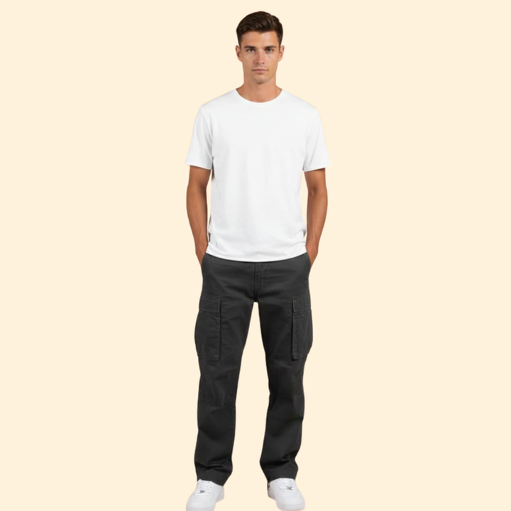 Men’s Cargo Trousers with Side Flap Pockets