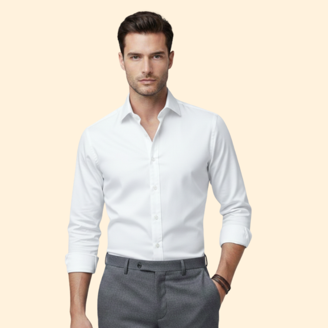 Tommy Men’s Classic Fit Shirt with Button Closure