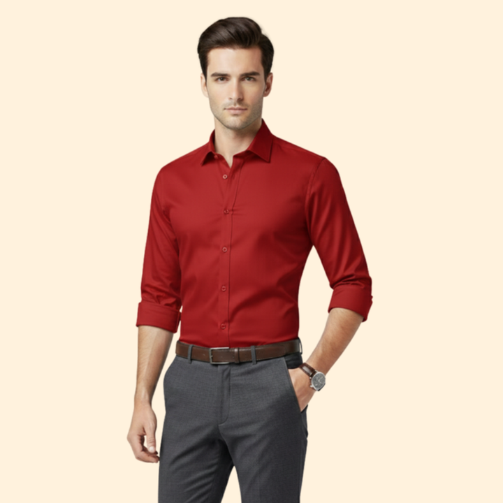 Men’s Long Sleeve Shirt with Classic Collar
