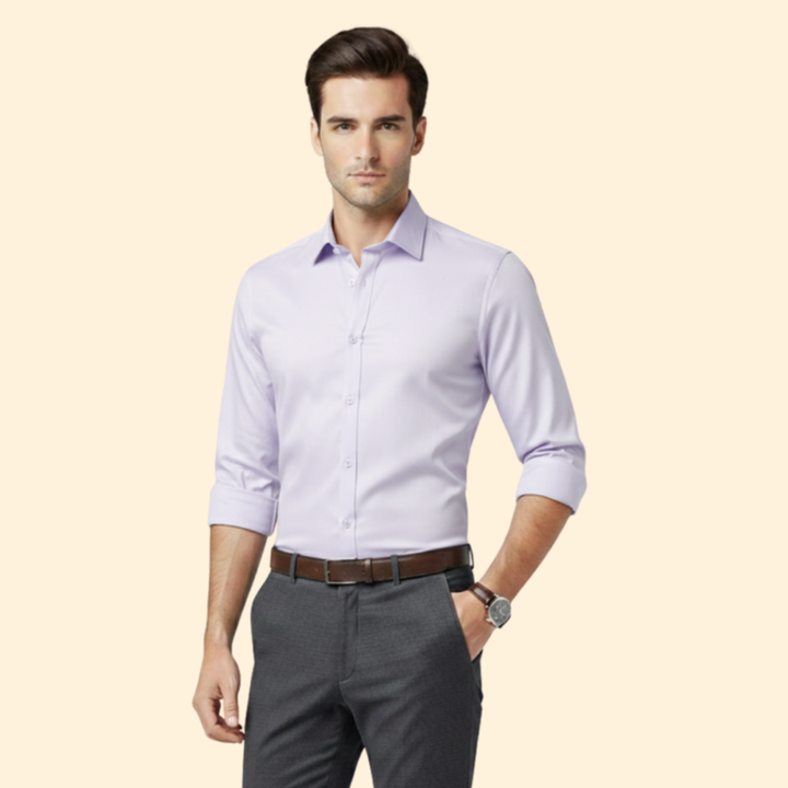 Men’s Long Sleeve Shirt with Classic Collar