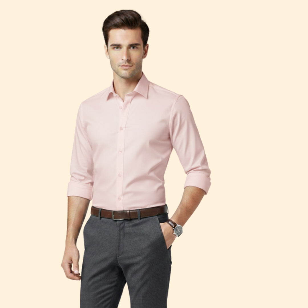 Men’s Long Sleeve Shirt with Classic Collar