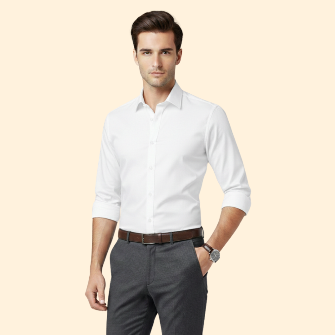 Men’s Long Sleeve Shirt with Classic Collar