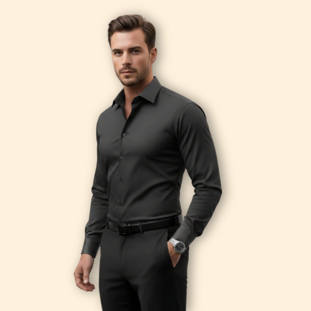 Men’s Slim Fit Shirt with Button Closure