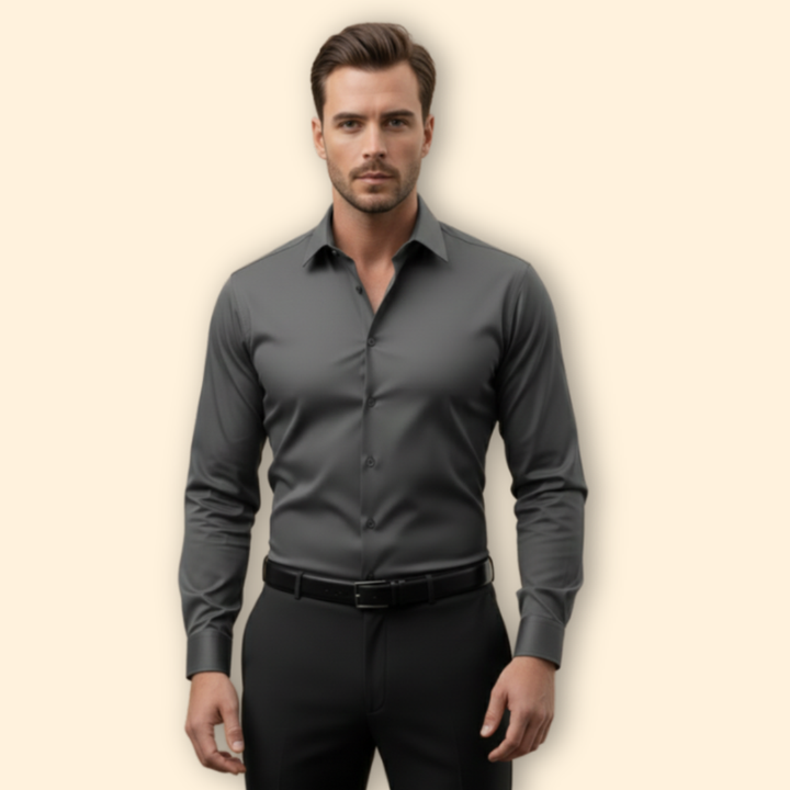 Men’s Slim Fit Shirt with Button Closure