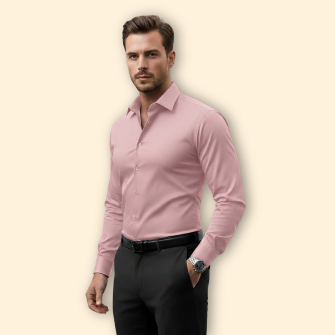 Men’s Slim Fit Shirt with Button Closure