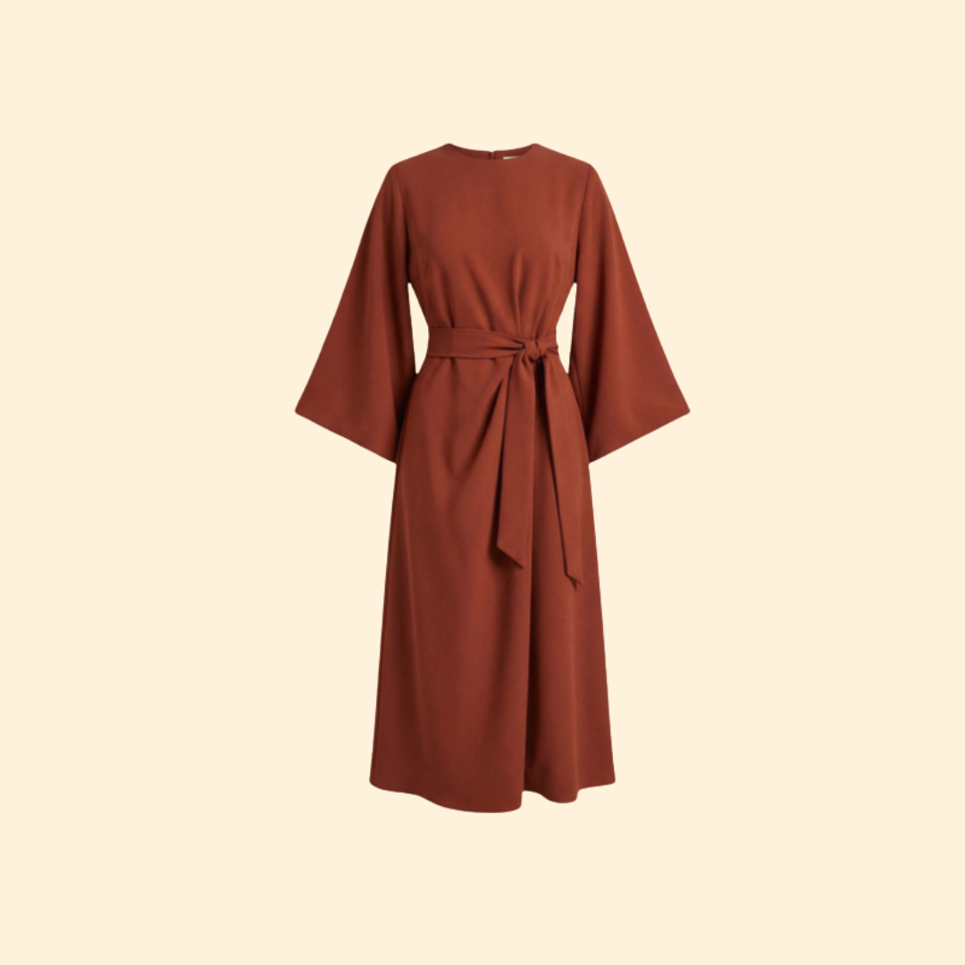 Women's Belted Elegant Dress