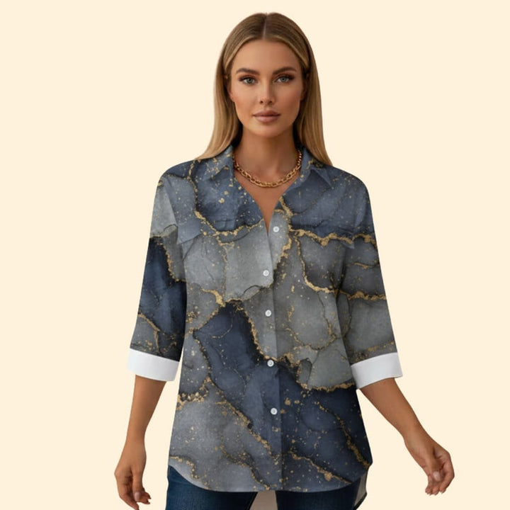 Women’s Casual Blouse with Floral Pattern