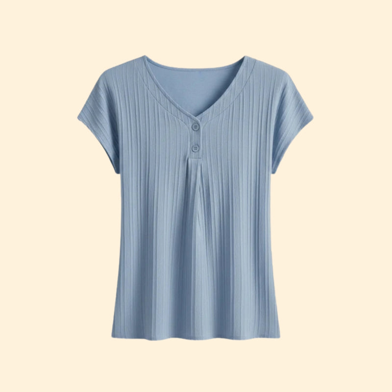 Women’s Casual Top with Button Accents