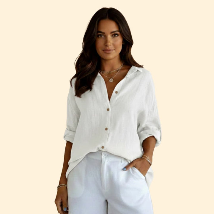 Women's Chic Casual Blouse with Button