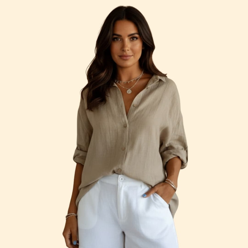 Women's Chic Casual Blouse with Button