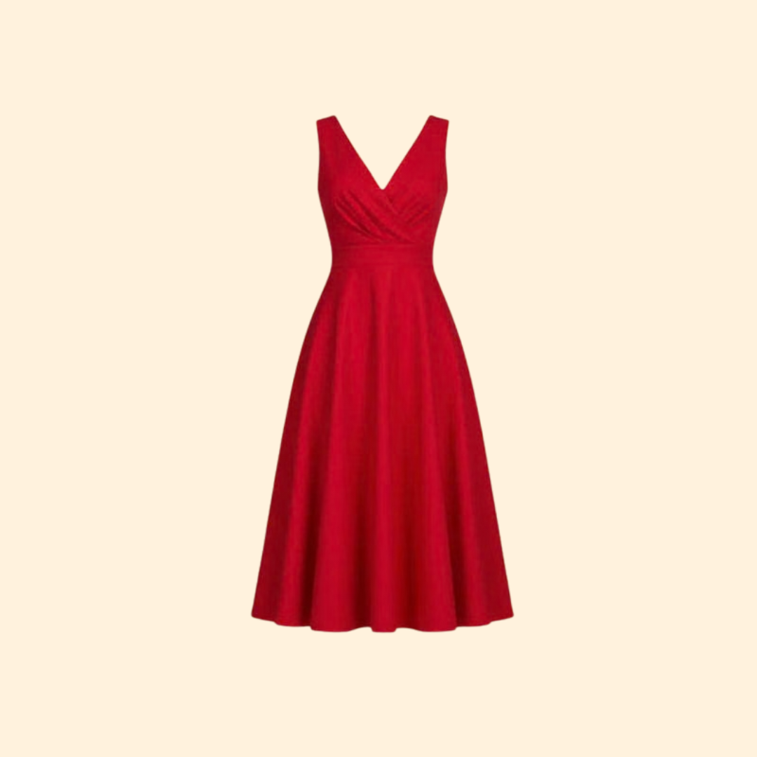 Women's Cocktail Dress with Sleeveless Design