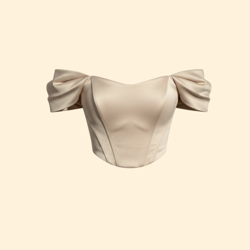 Women's Elegant Off-Shoulder Satin Top