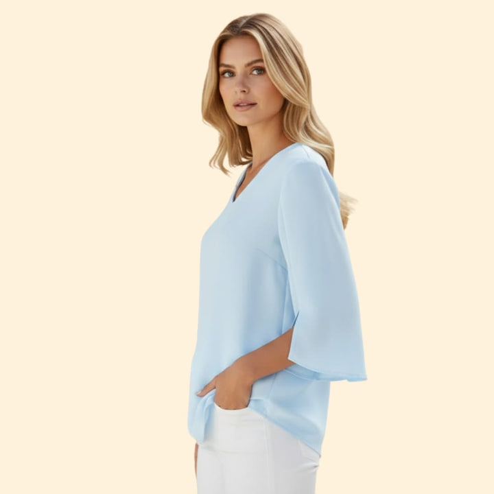 Women’s Loose Blouse with V-neck