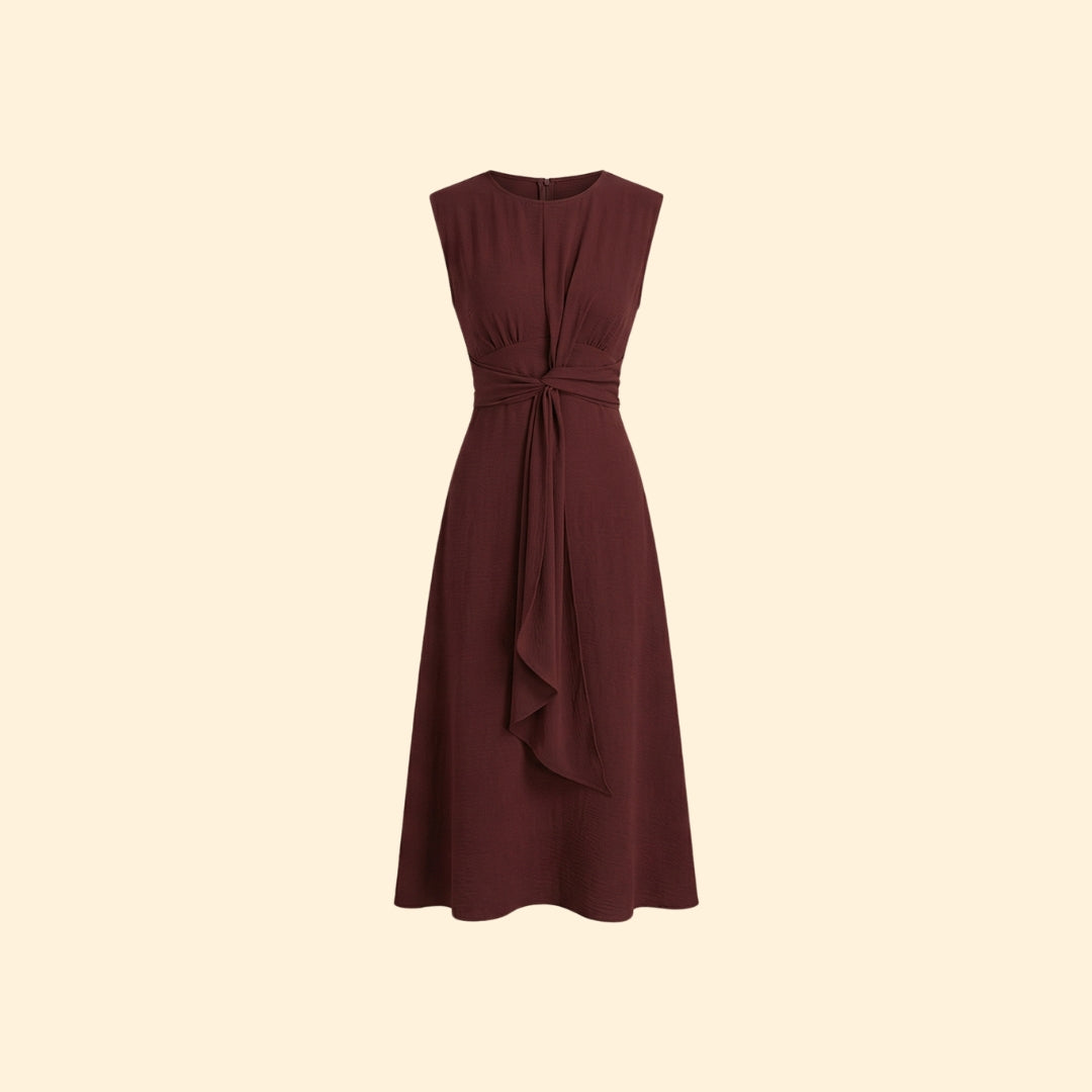 Women's Maxi Dress with Front Tie Knot