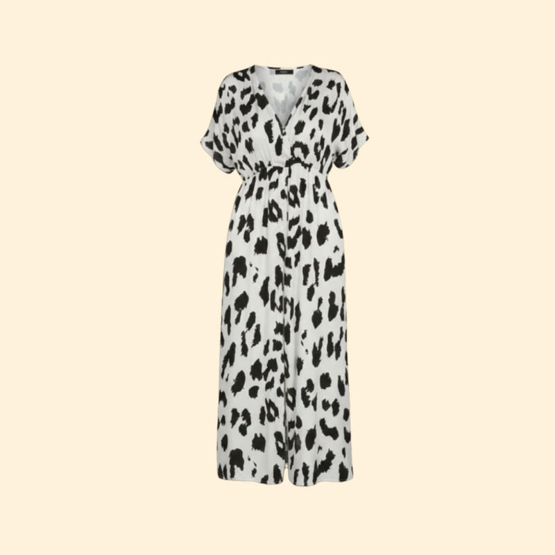 Women’s Maxi Dress with Leopard Print