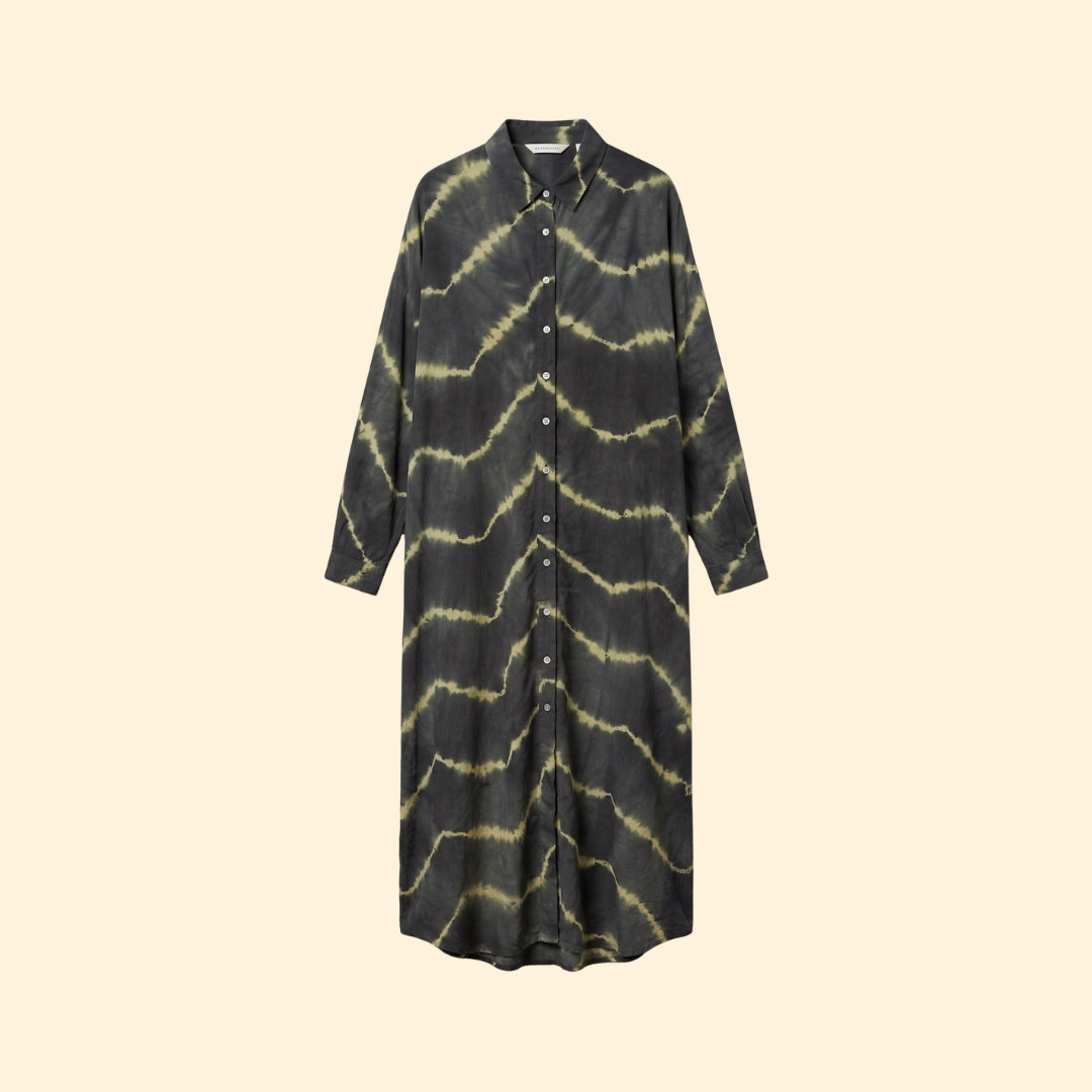 Women's Maxi Dress with Tie Dye Pattern