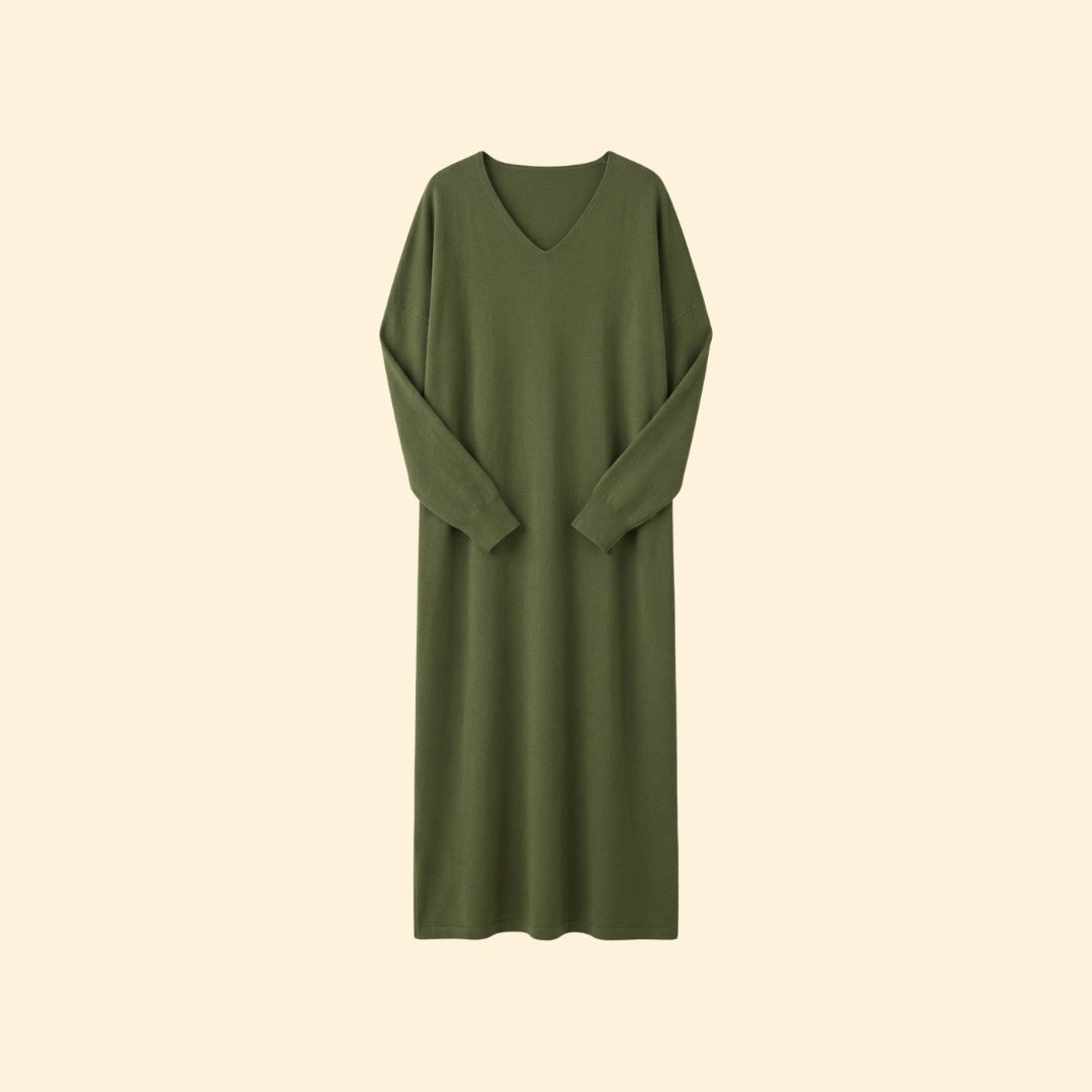 Women's Maxi Dress with V-Neckline