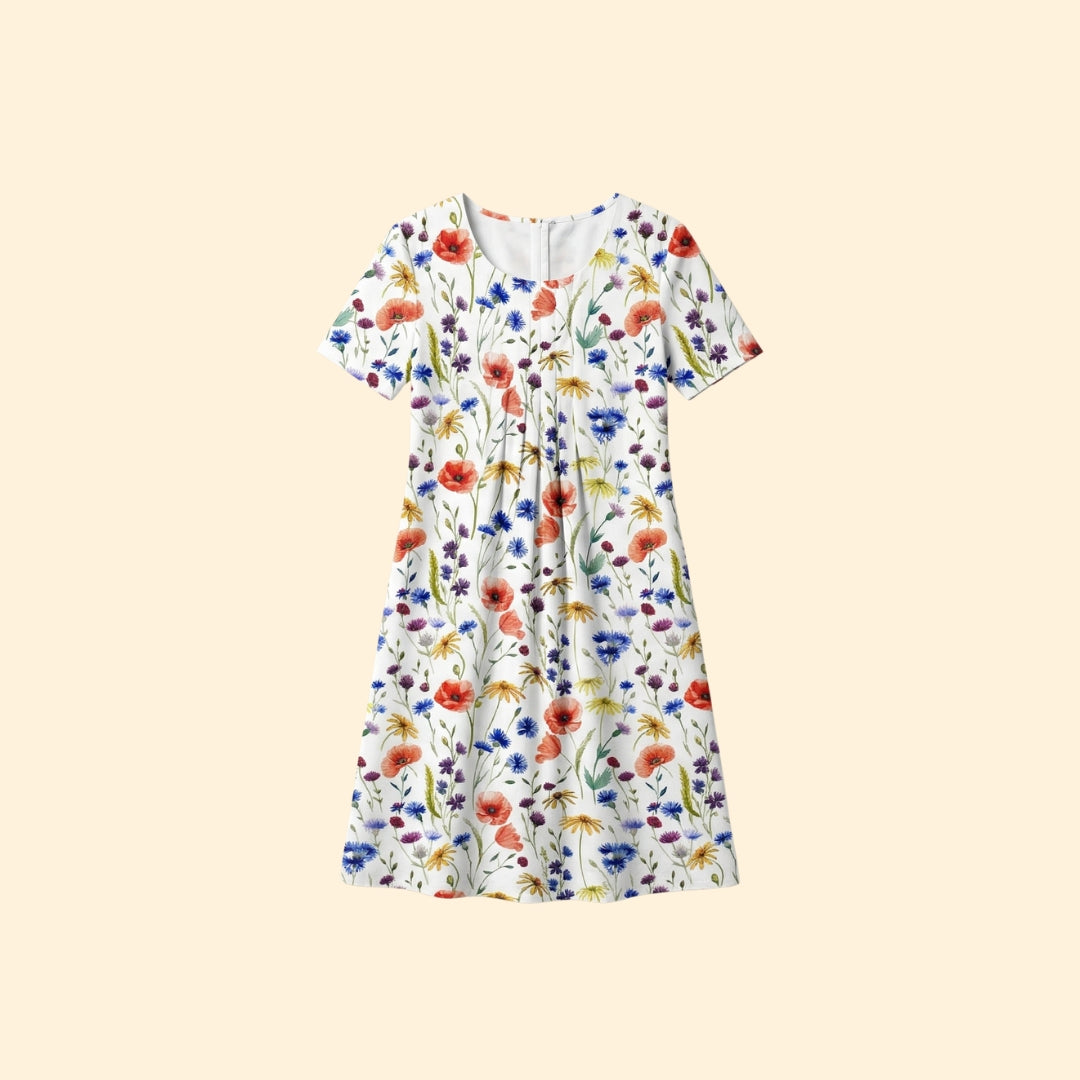 Women's Midi Dress with Floral Print