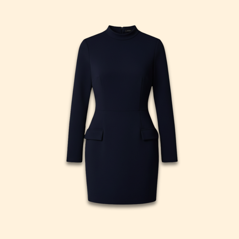 Women’s Mini Dress with Mock Neckline