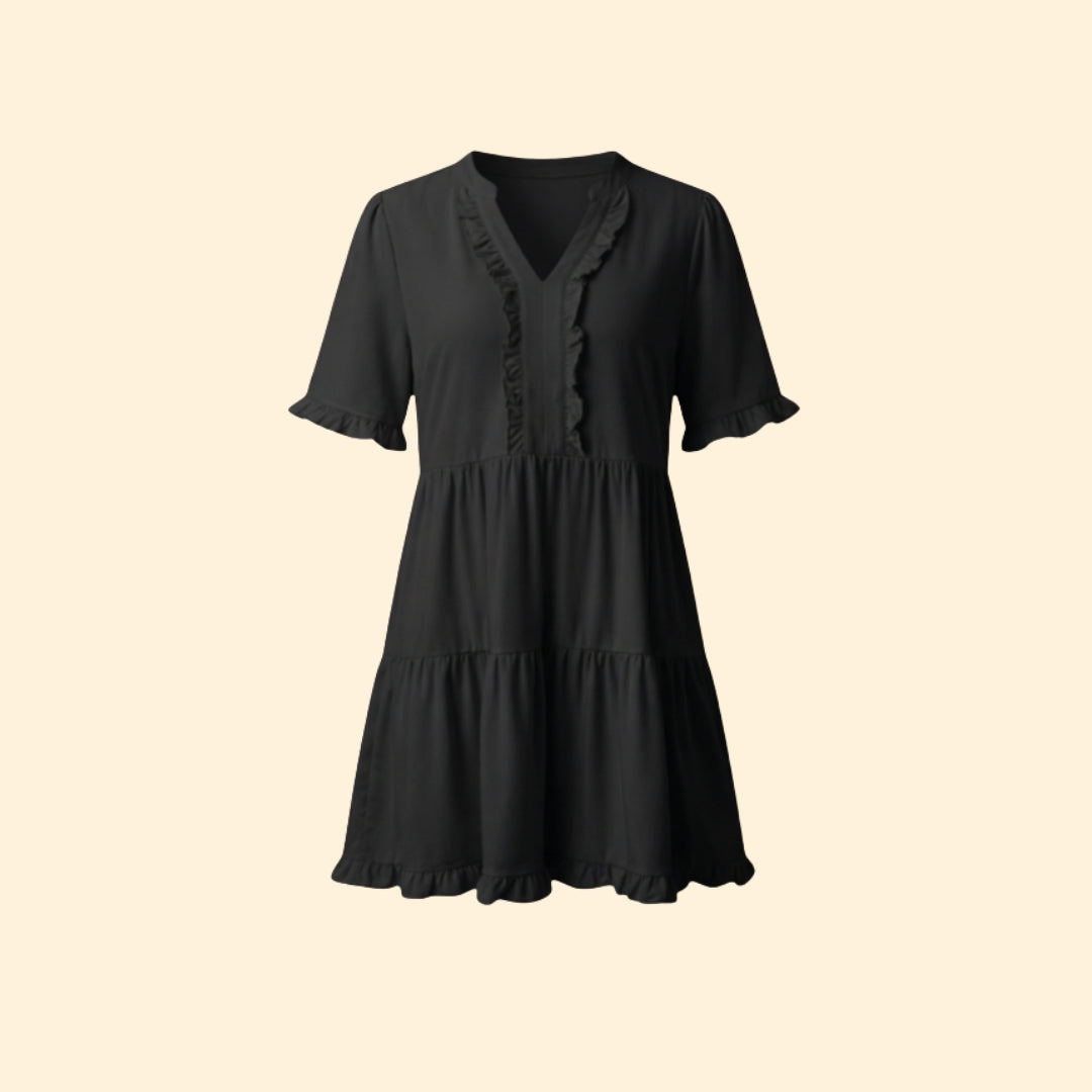 Women’s Mini Dress with Tiered Ruffle Skirt