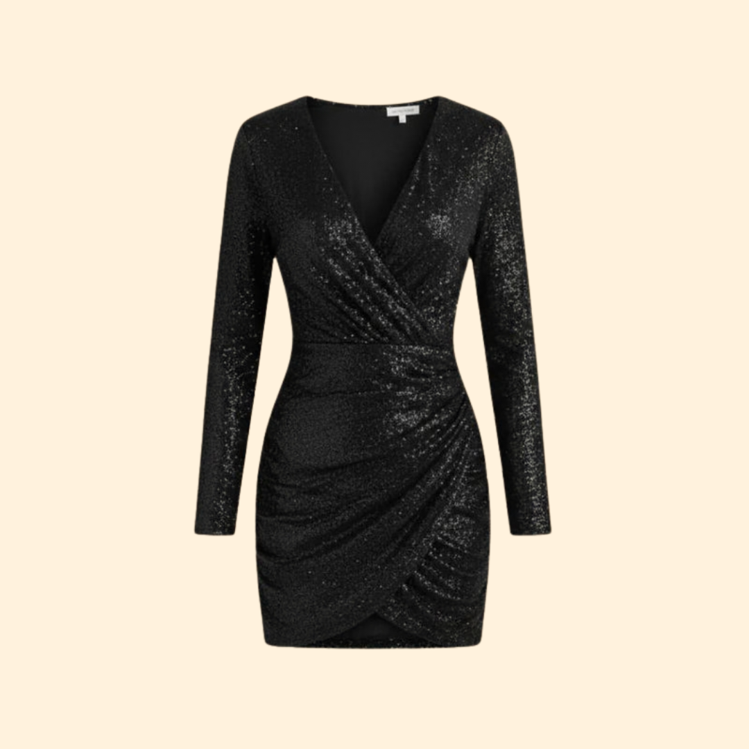 Women's Sequined V-Neck Dress