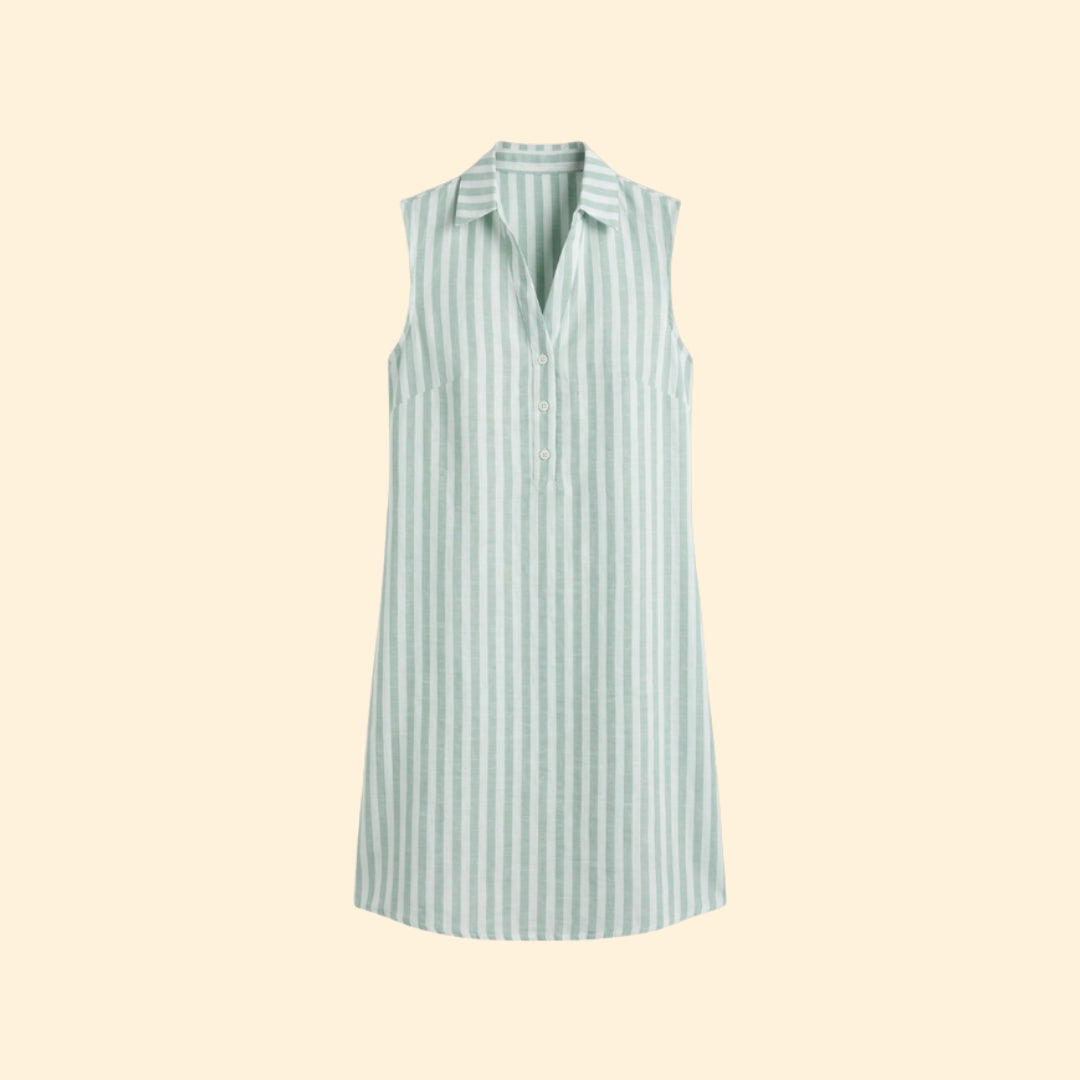 Women’s Shirt Dress with Vertical Stripes