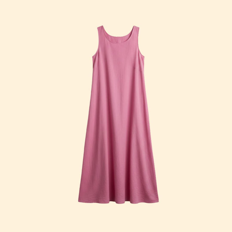 Women’s Sleeveless Dress with A-Line Cut