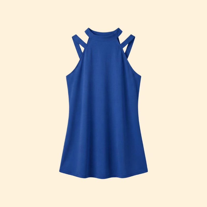 Women's Sleeveless Top with Cut-Out Straps