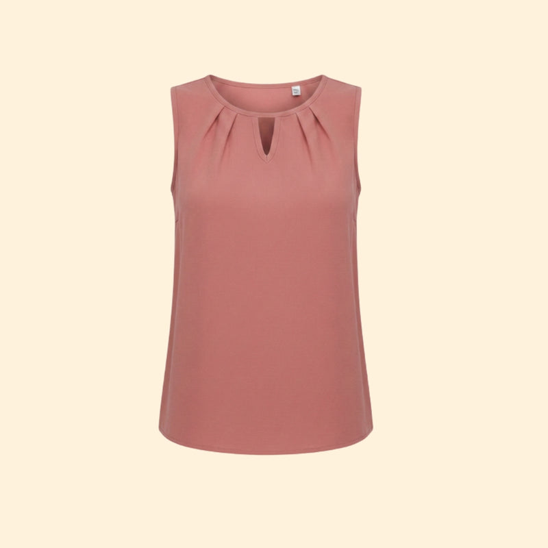 Women’s Sleeveless Top with Keyhole Neckline