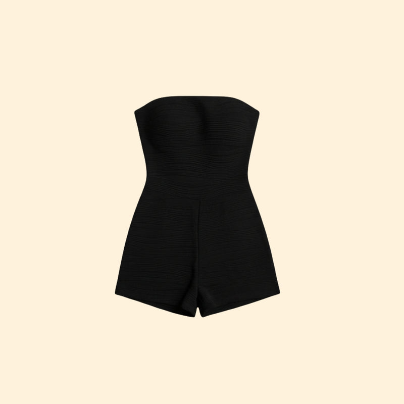 Women’s Fitted Jumpsuit with Ruffled Texture