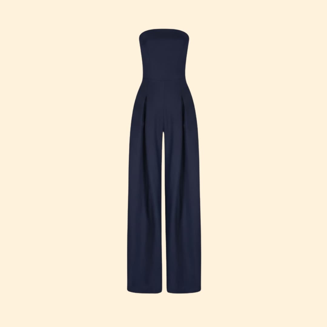 Women's Strapless Jumpsuit Wide-Leg Fit