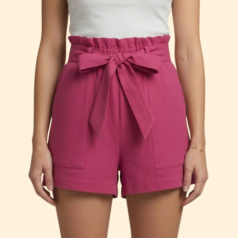 Women’s Summer Shorts with Ruffled Waistband