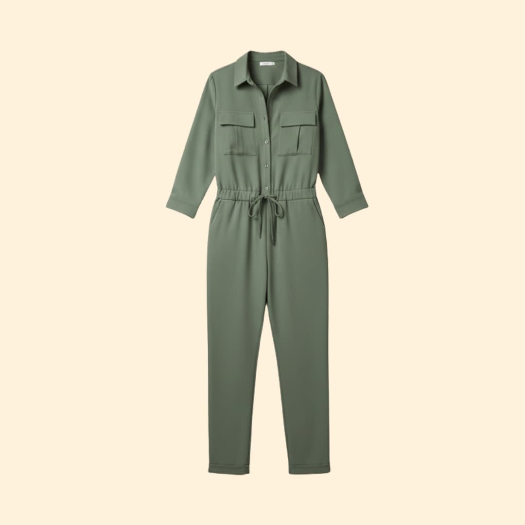 Women's Utility Jumpsuit Button Front