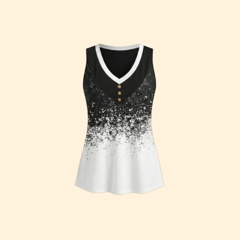 Women’s V-Neck Top with Gradient Effect
