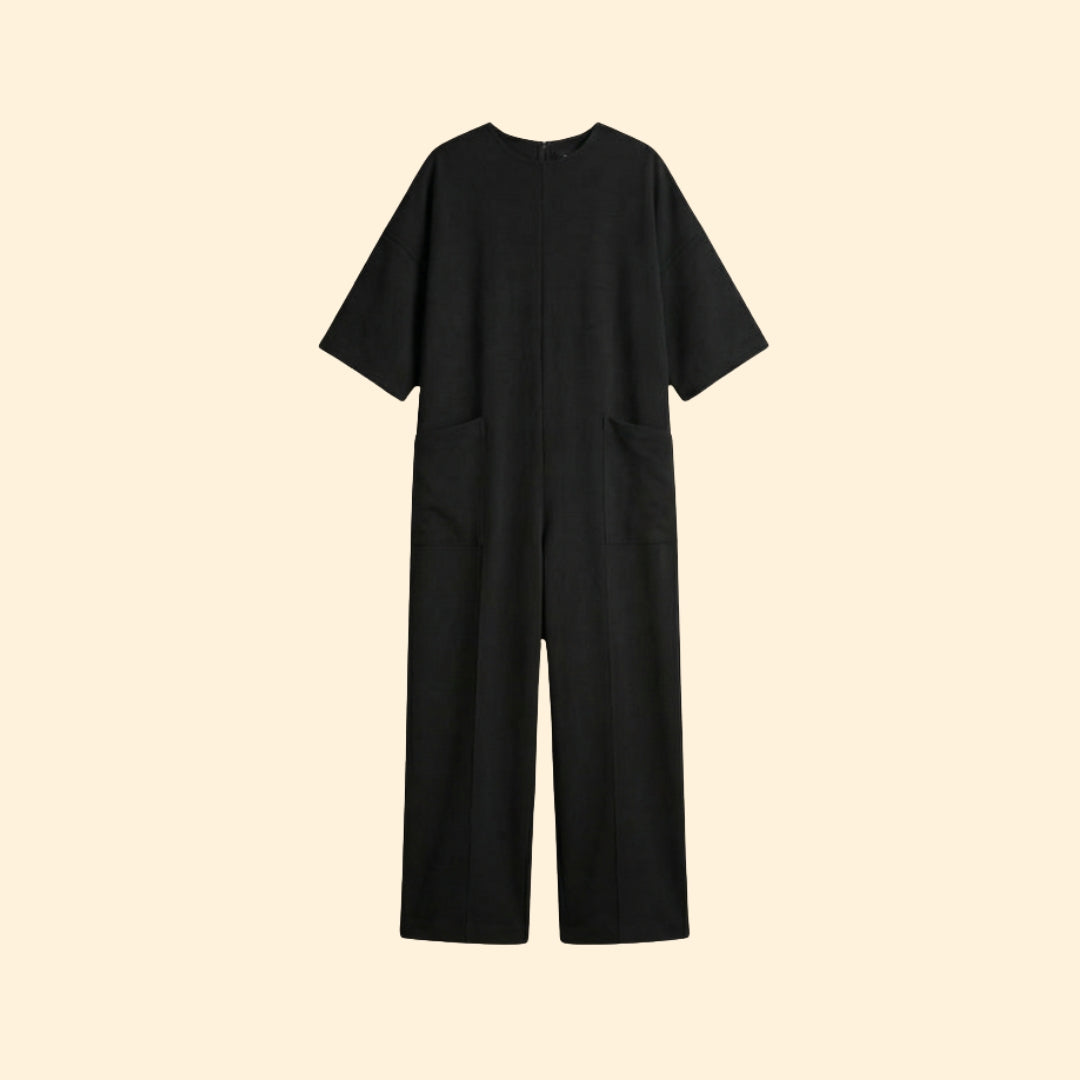 Women’s Wide Leg Jumpsuit with Patch Pockets