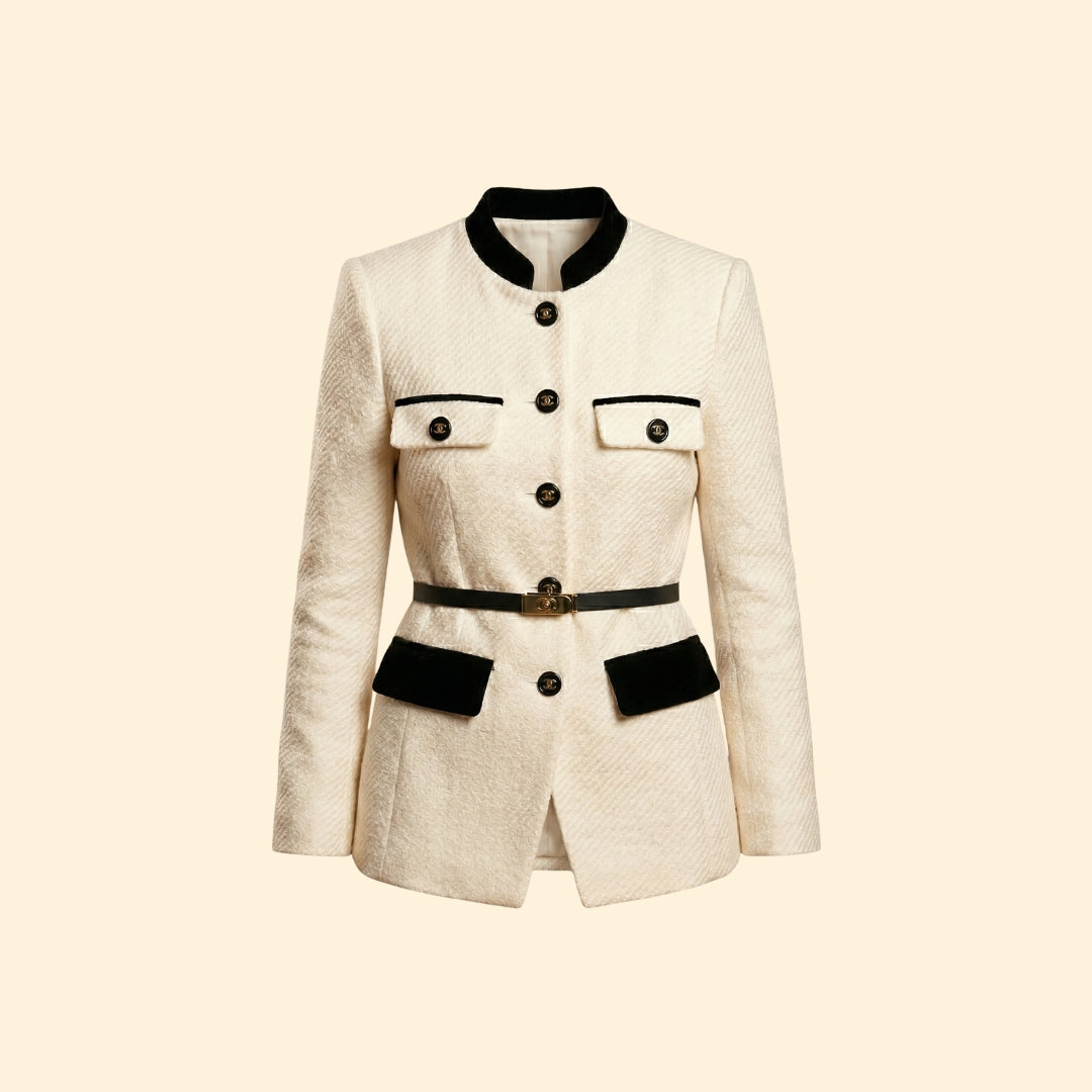 Women's Woolen Jacket with Buttons