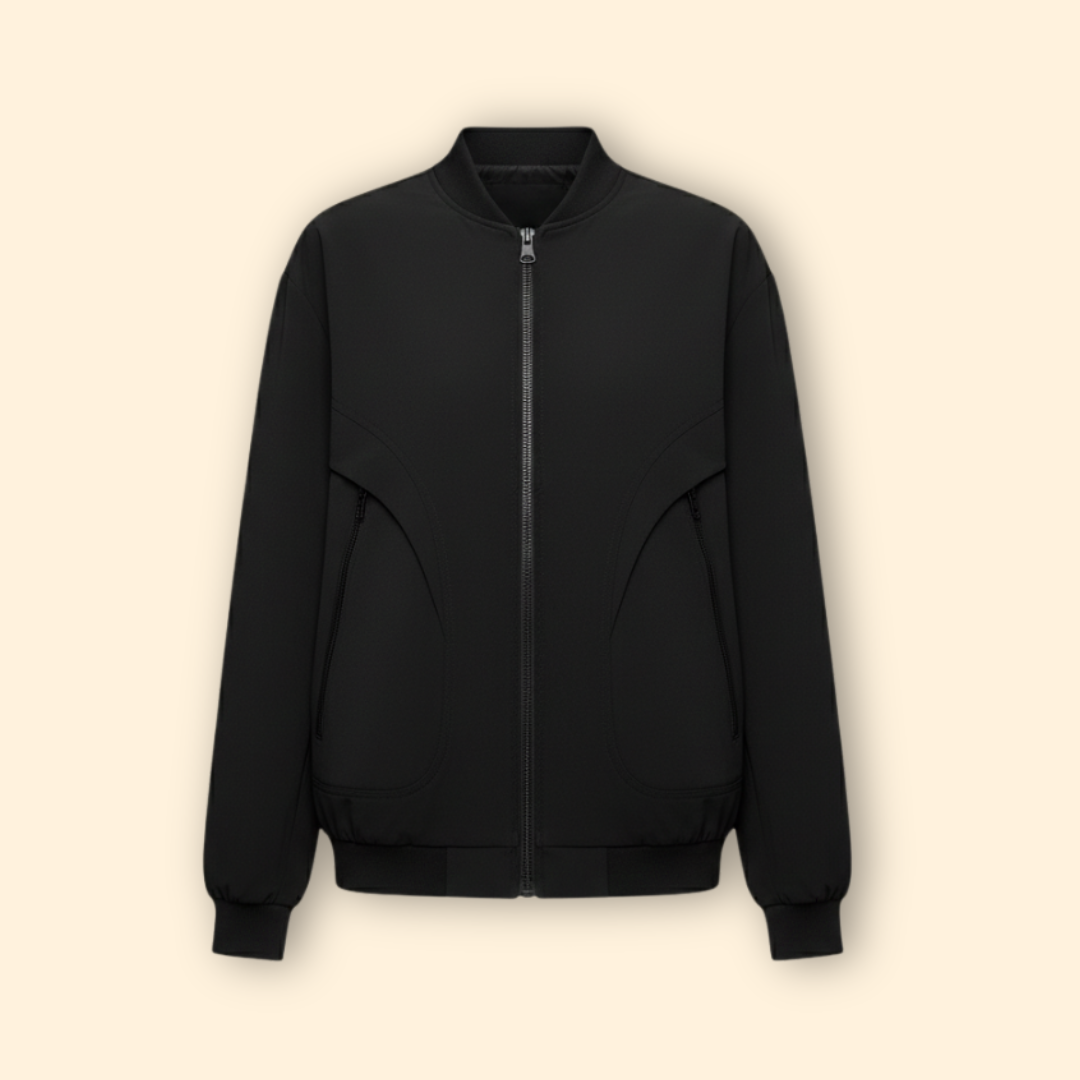 Women’s Bomber Jacket with Zip Side Pockets