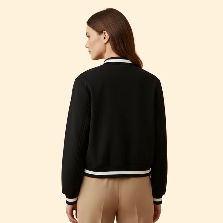 Women's Bomber Jacket with Elasticated Hem