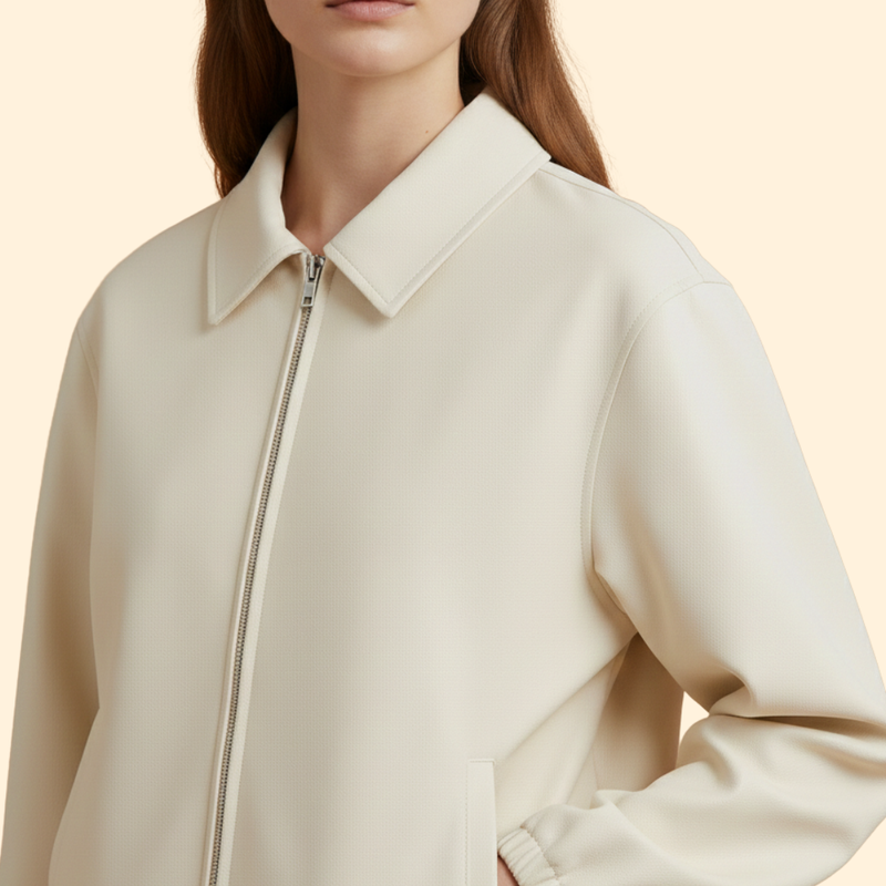 Women’s Bomber Jacket with Modern Collar