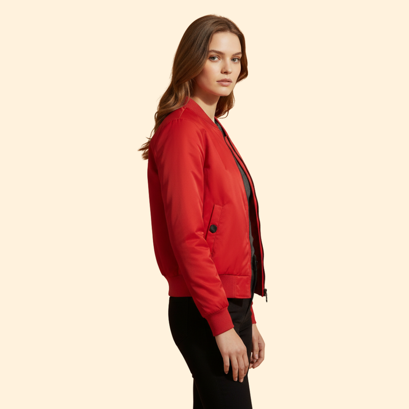 Women’s Bomber Jacket with Side Panels