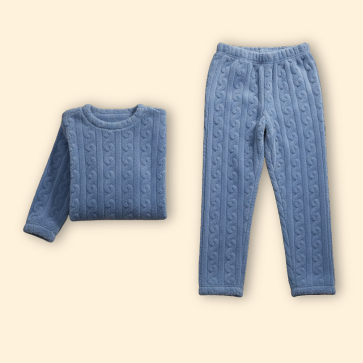 Women’s Fleece Pajama Set with Long Sleeves
